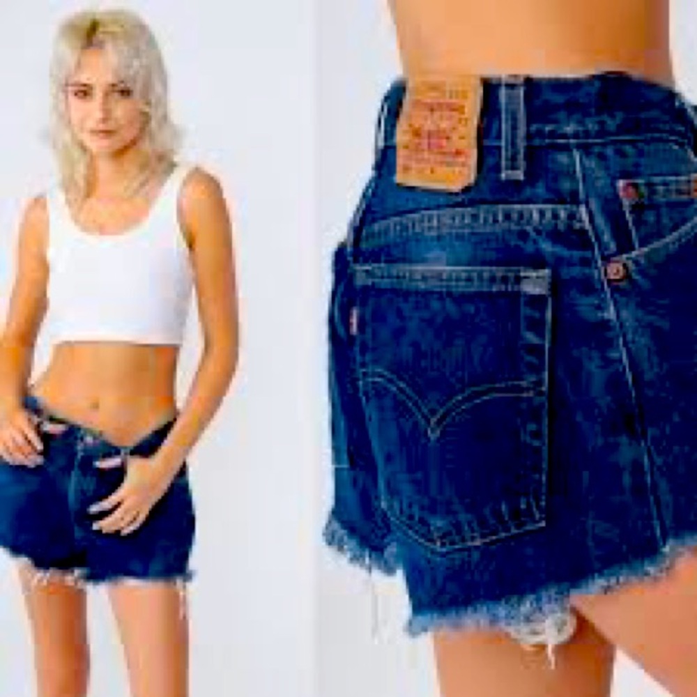 LEVI 501 HIGH RISE BUTTON FLY DENIM SHORTS! NEVER WORN, BRAND NEW! PERFECT JEANS